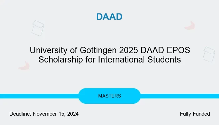 University of Gottingen 2025 DAAD EPOS Scholarship for International Students