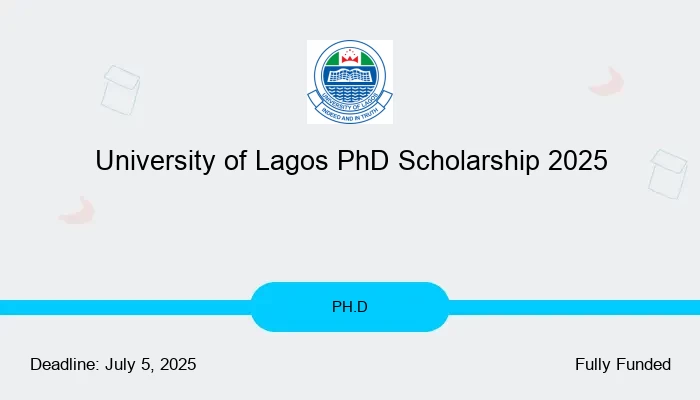 University of Lagos PhD Scholarship 2025