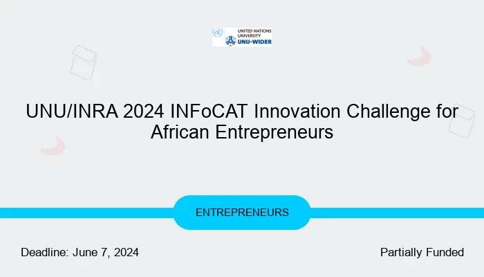 2024 UNU/INRA Calls for Clean Energy Powered Agritech Innovations