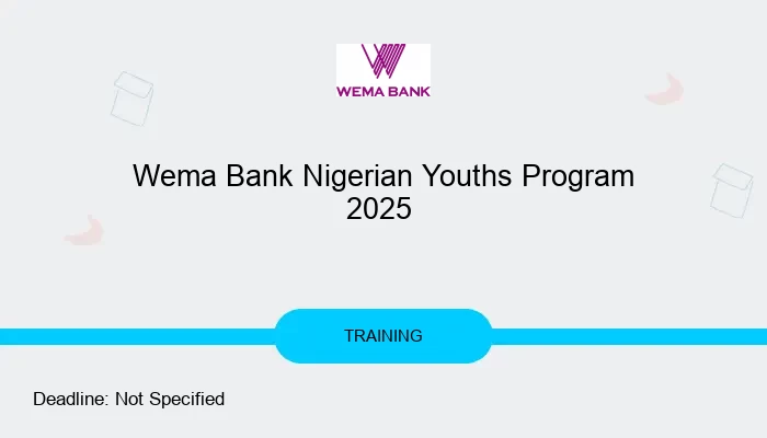 Wema Bank Nigerian Youths Program 2025