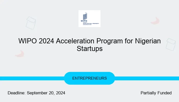 WIPO 2024 Acceleration Program for Nigerian Startups