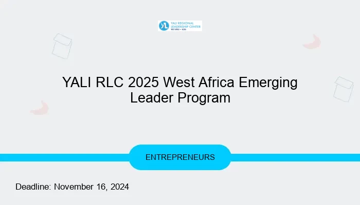 YALI RLC 2025 West Africa Emerging Leader Program