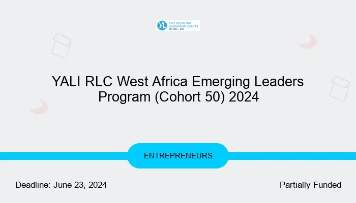 YALI RLC West Africa Emerging Leaders Program (Cohort 50) 2024